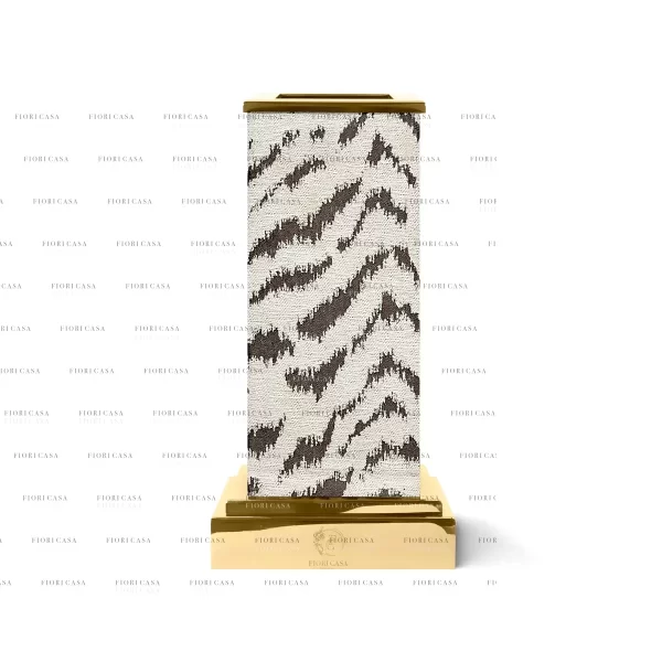 گلدان ببری سفید طلایی-02