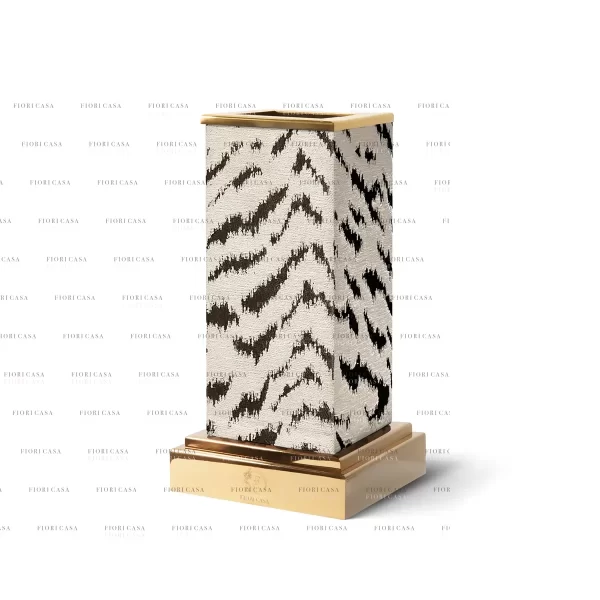 گلدان ببری سفید طلایی-01